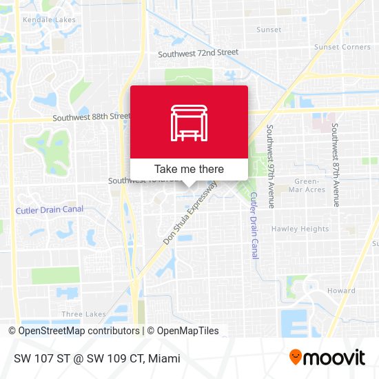 SW 107 ST @ SW 109 CT map