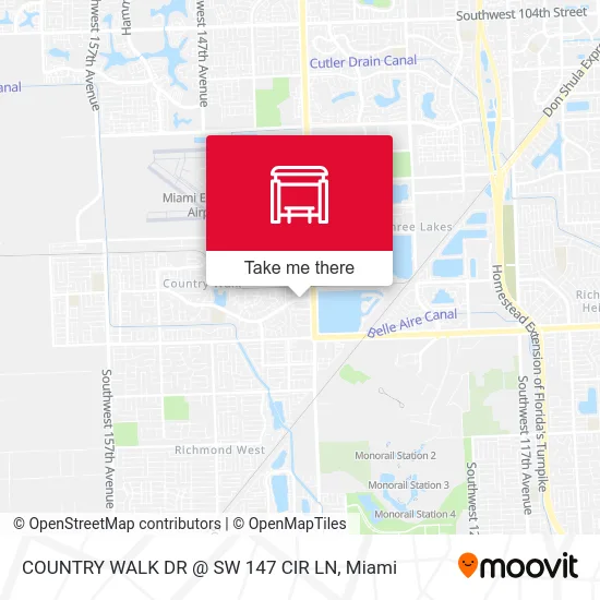 Mapa de COUNTRY WALK DR @ SW 147 CIR LN
