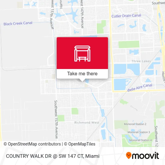 COUNTRY WALK DR @ SW 147 CT map
