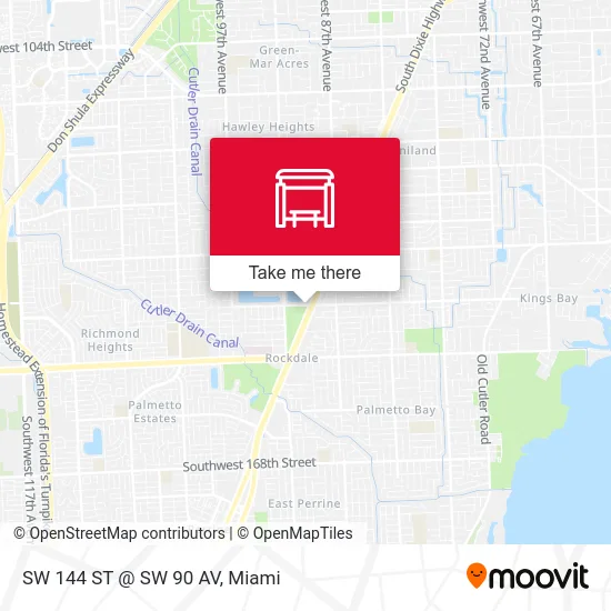 SW 144 ST @ SW 90 AV map