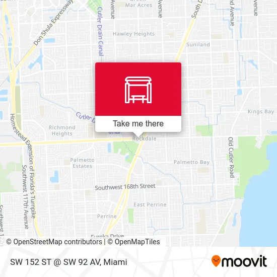 Mapa de SW 152 ST @ SW 92 AV