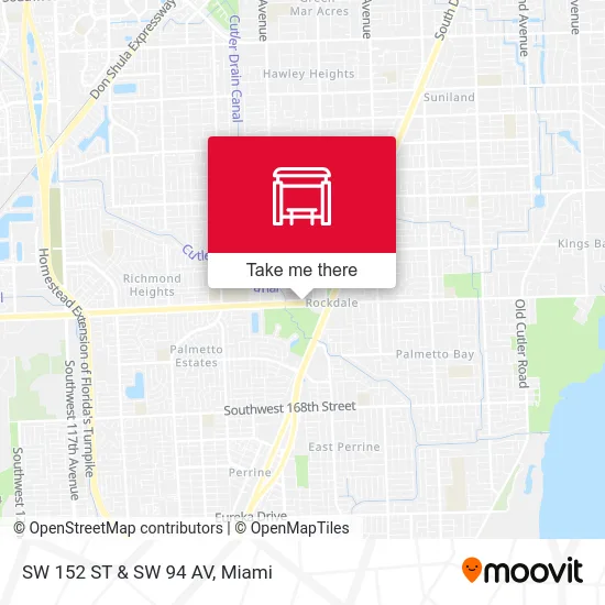 SW 152 ST & SW 94 AV map