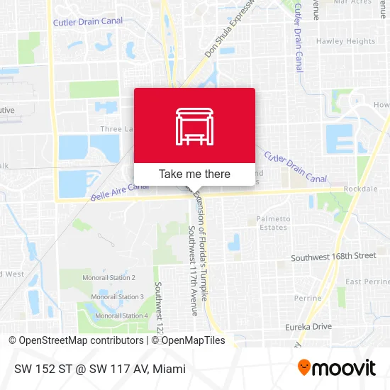 Mapa de SW 152 ST @ SW 117 AV