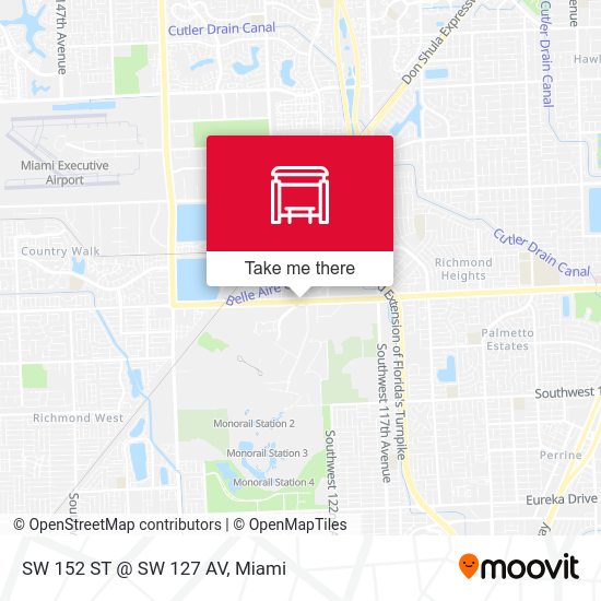 SW 152 ST @ SW 127 AV map