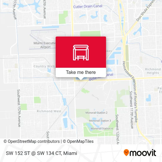 Mapa de SW 152 ST @ SW 134 CT