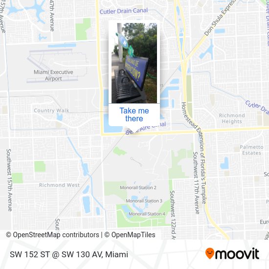 SW 152 St @ SW 130 Av map