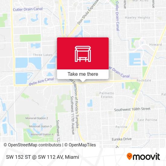 Mapa de SW 152 ST @ SW 112 AV
