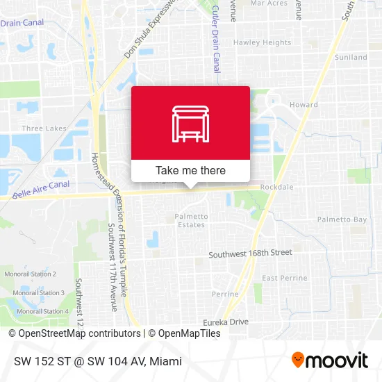 Mapa de SW 152 ST @ SW 104 AV