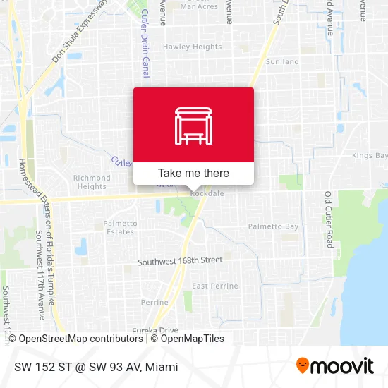 Mapa de SW 152 ST @ SW 93 AV