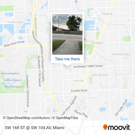 SW 168 ST @ SW 104 AV map