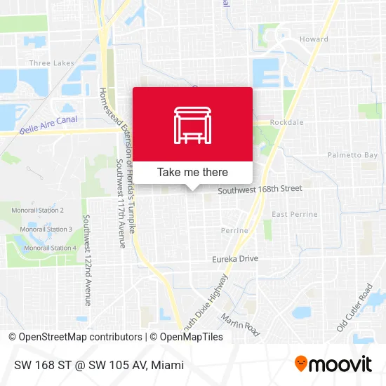SW 168 ST @ SW 105 AV map