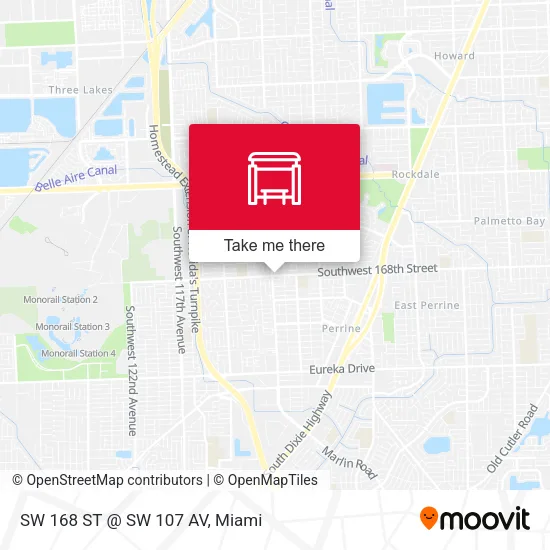 SW 168 ST @ SW 107 AV map