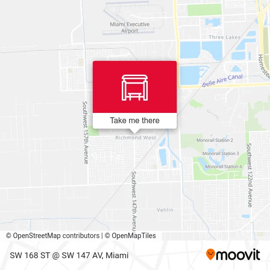 SW 168 ST @ SW 147 AV map