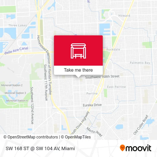 SW 168 ST @ SW 104 AV map