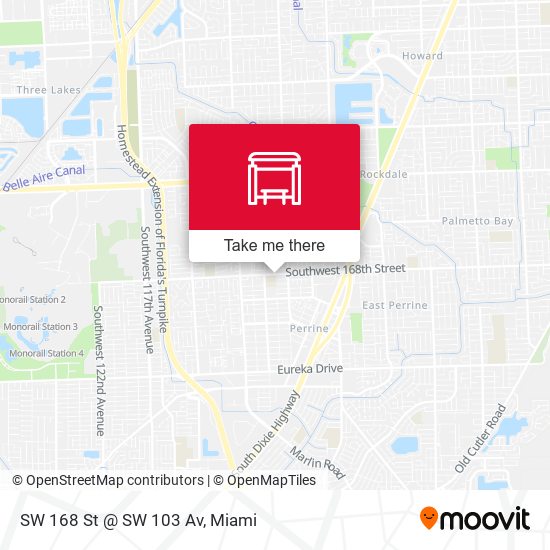 SW 168 St @ SW 103 Av map