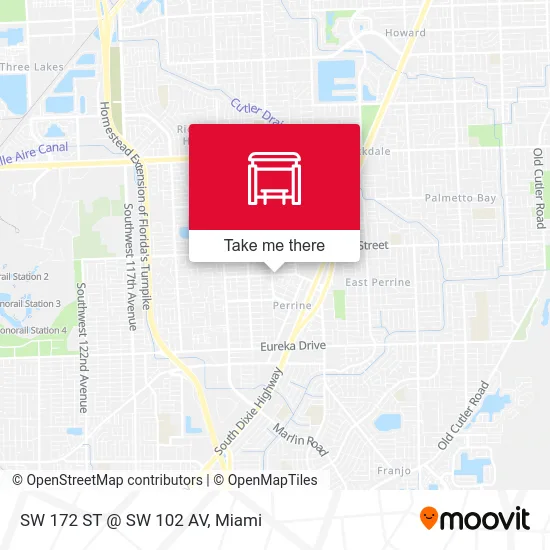 SW 172 ST @ SW 102 AV map