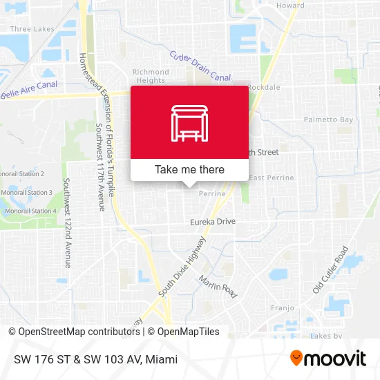 SW 176 ST & SW 103 AV map