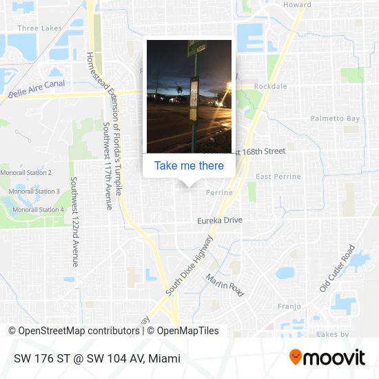 SW 176 St @ SW 104 Av map