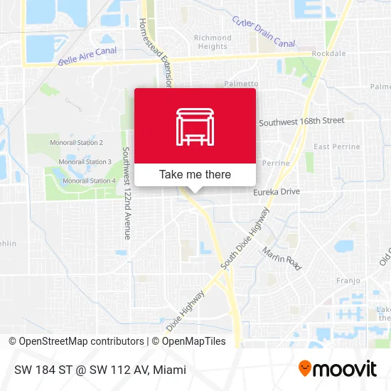 SW 184 ST @ SW 112 AV map