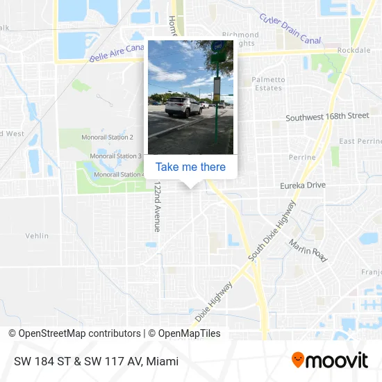 SW 184 ST & SW 117 AV map