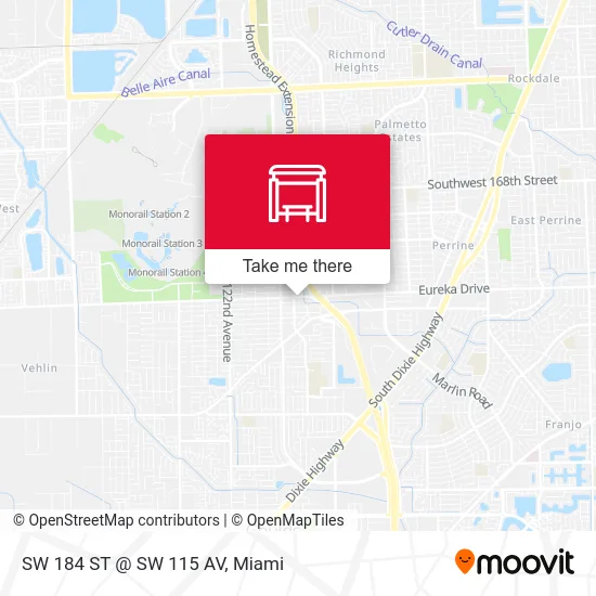 Mapa de SW 184 ST @ SW 115 AV