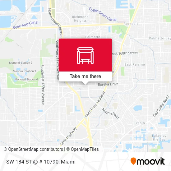 SW 184 ST @ # 10790 map