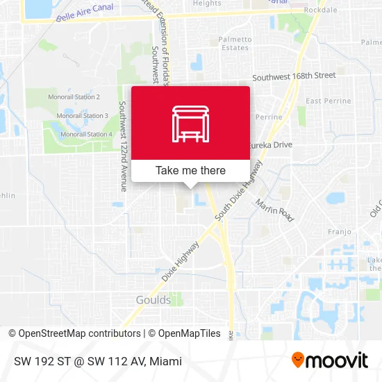 SW 192 ST @ SW 112 AV map