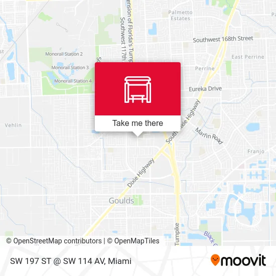 Mapa de SW 197 ST @ SW 114 AV