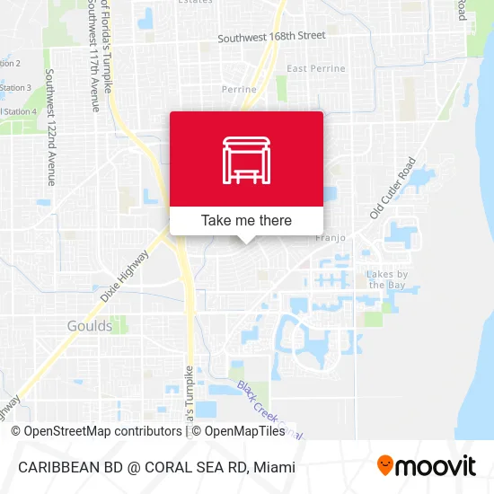 CARIBBEAN BD @ CORAL SEA RD map