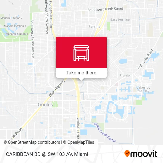 CARIBBEAN BD @ SW 103 AV map