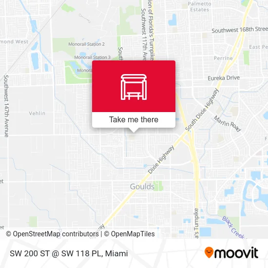 SW 200 ST @ SW 118 PL map