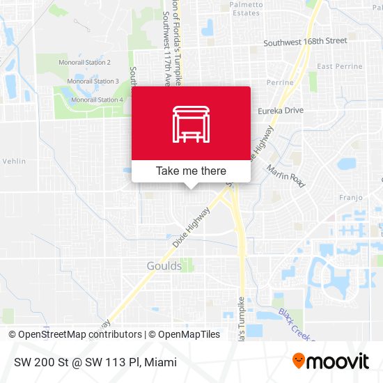 SW 200 St @ SW 113 Pl map