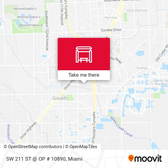 Mapa de SW 211 ST @ OP # 10890