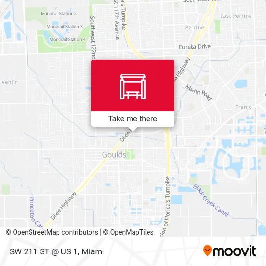 Mapa de SW 211 ST @ US 1