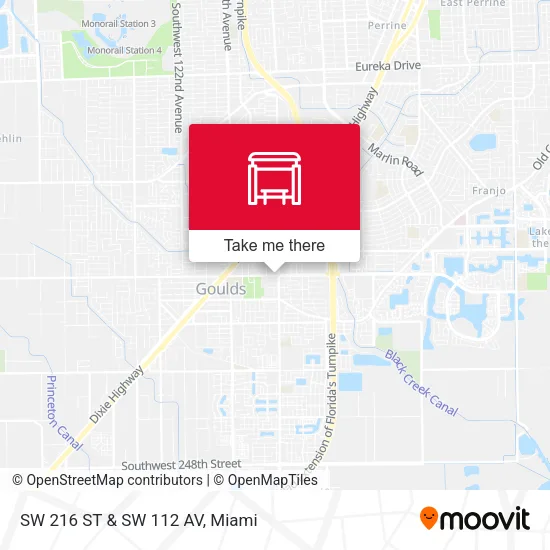SW 216 ST & SW 112 AV map