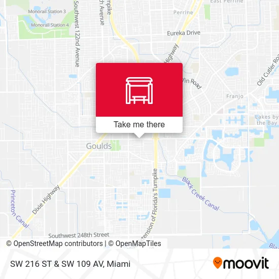 Mapa de SW 216 ST & SW 109 AV