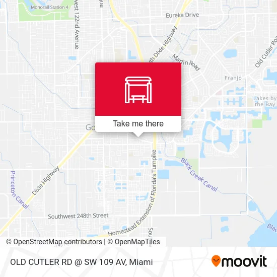 Mapa de OLD CUTLER RD @ SW 109 AV