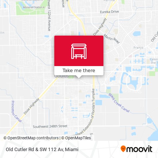 Old Cutler Rd & SW 112 Av map