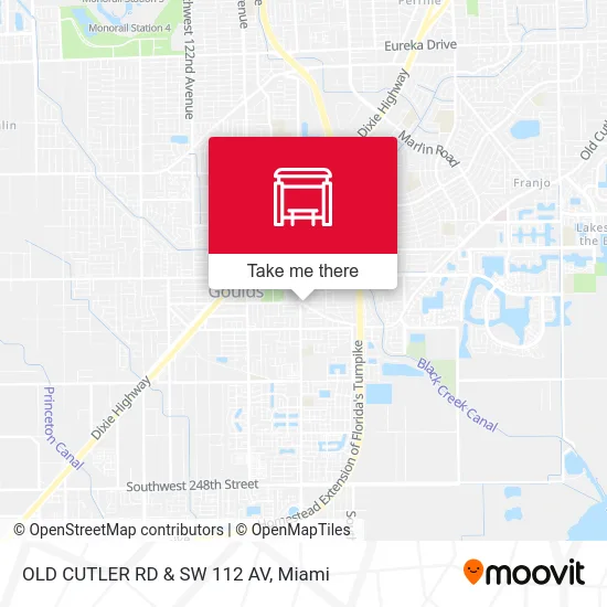 OLD CUTLER RD & SW 112 AV map