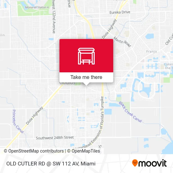 Mapa de OLD CUTLER RD @ SW 112 AV