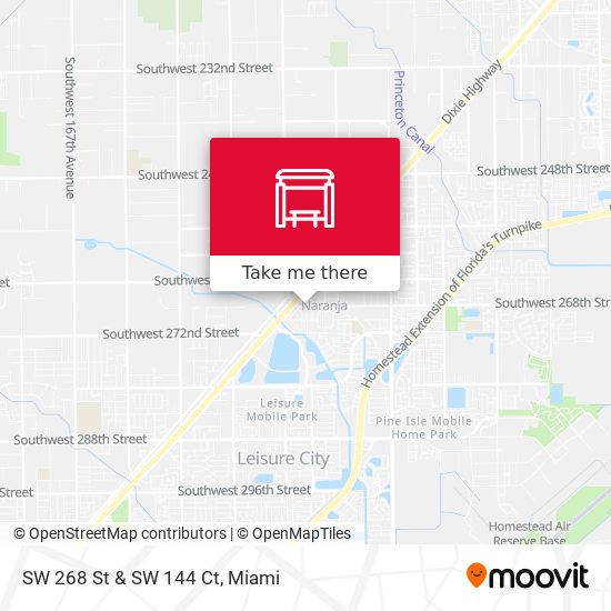 SW 268 St & SW 144 Ct map