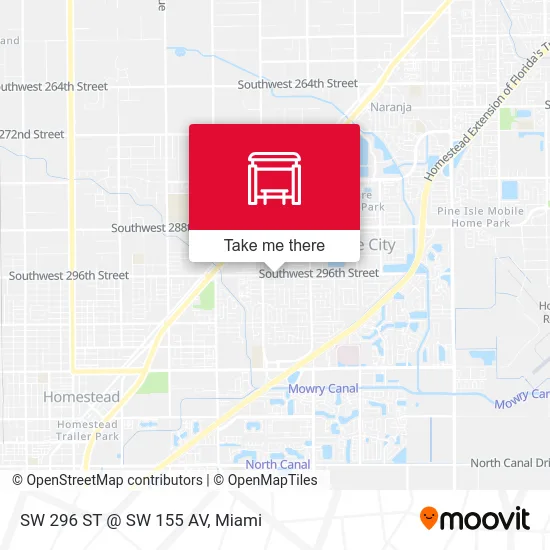 Mapa de SW 296 ST @ SW 155 AV