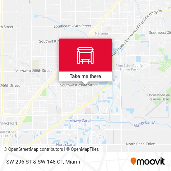 SW 296 ST & SW 148 CT map
