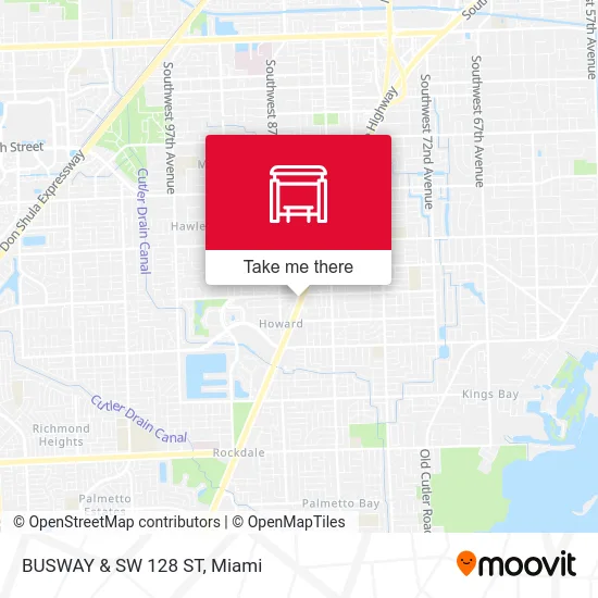 BUSWAY & SW 128 ST map