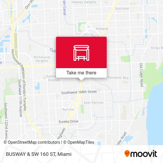 BUSWAY & SW 160 ST map