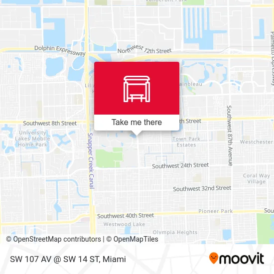 Mapa de SW 107 AV @ SW 14 ST