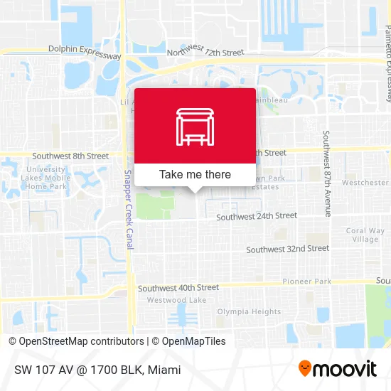 SW 107 AV @ 1700 BLK map