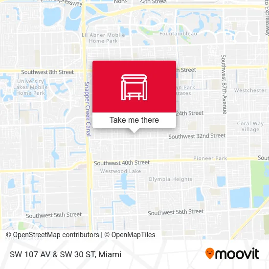 Mapa de SW 107 AV & SW 30 ST