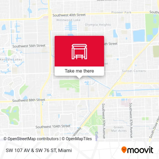 SW 107 AV & SW 76 ST map