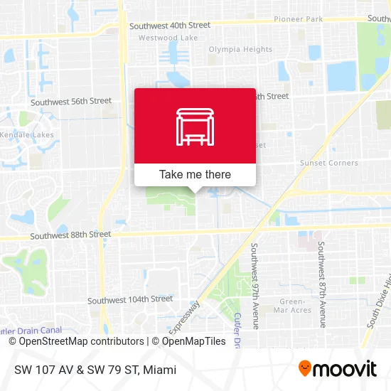 SW 107 AV & SW 79 ST map